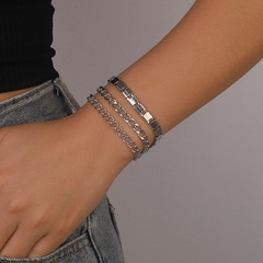 Fashion Simple Metal Casual Multi-Layer Irregular Creative Zinc Alloy Bracelet 