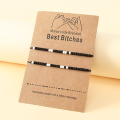 Fashion Morse Password Bead Beaded Hand Weaving Bracelet Carrying Strap