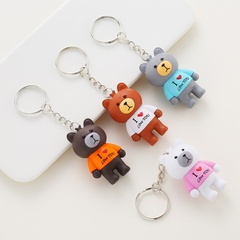 Cartoon Cute Resin Little Bear Doll Car Key Ring Handbag Pendant Creative key chain