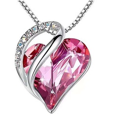 Fashion Heart Alloy Necklace Shining Crystal Clavicle Chain Women's Accessories Wholesale