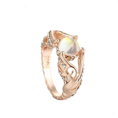 New Simple Female Inlaid White Diamond Alloy Ring Wholesale's discount tags