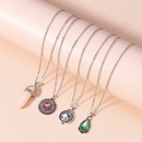 Fashion Water Drop Crystal Hexagon Prism MultiLayer Necklacepicture7