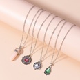 Fashion Water Drop Crystal Hexagon Prism MultiLayer Necklacepicture8