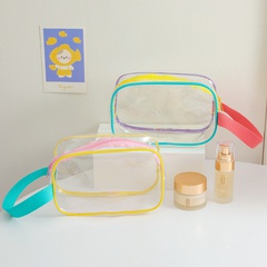 Fashion New PVC Transparent Handbag Simple Cosmetic Sundries Storage Bag