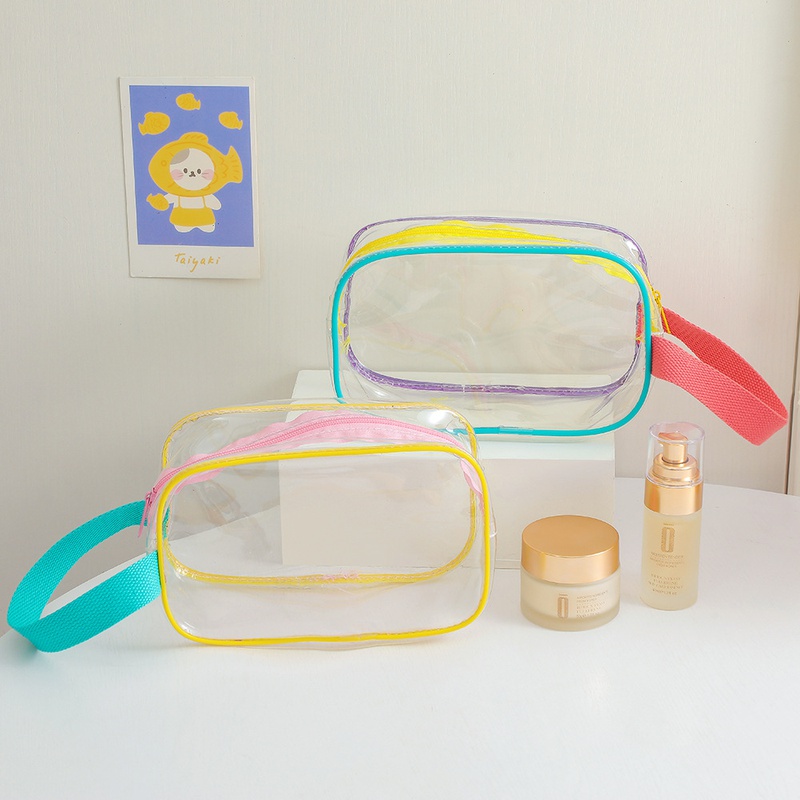 Mode Neue PVC Transparent Handtasche Einfache Kosmetische Kleinigkeiten Lagerung Tasche