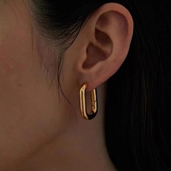 Vintage Geometric Ear Clip Women's Circle Metal Earrings