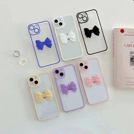 simple three dimensional Bow transparent hard 13 iPhone Case's discount tags