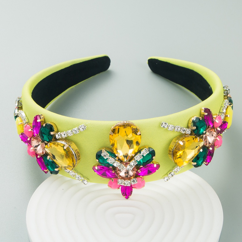 Fashion New Inlay Shiny Flower Crystal Baroque Headband Hair Accessories