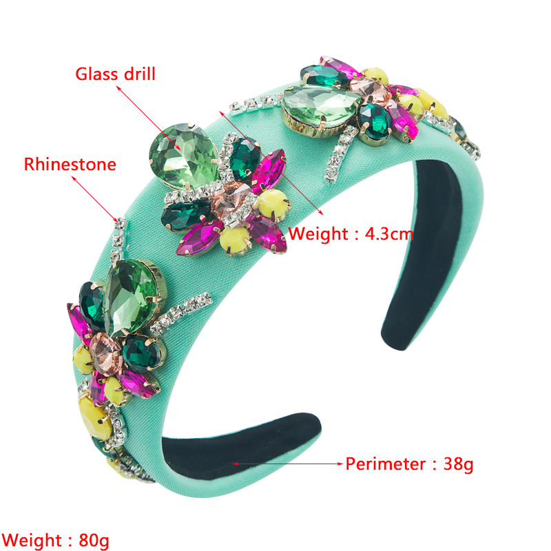 Fashion New Inlay Shiny Flower Crystal Baroque Headband Hair Accessoriespicture1