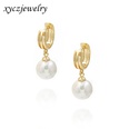 fashion goldplated pearl earrings wholesalepicture14
