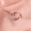 Fashion Ins Style MicroInlaid Hollow Small Heart shape Zircon copper Wedding Ringpicture11