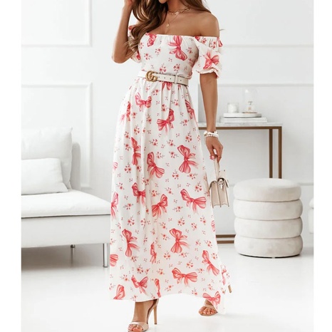 Women's Summer Fashion Sexy chiffon Printed Dress's discount tags