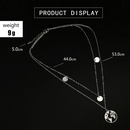 Fashion New Hollow out World Map Sequin Simple DoubleLayer Alloy Necklacepicture13