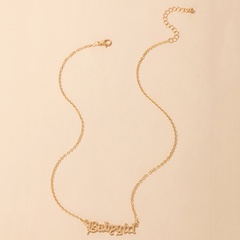 Fashion Simple  Creative Letter Clavicle Chain New  Alloy Necklace