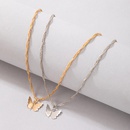 Simple Fashion Alloy Butterfly SingleLayer Necklace Geometric Animal Irregular Clavicle Chainpicture12