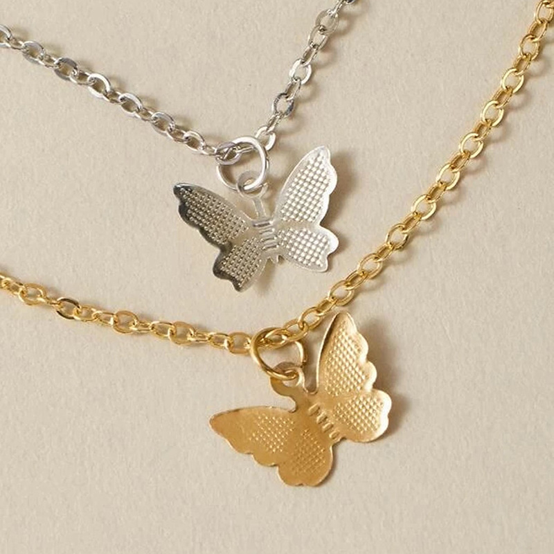 Simple Fashion Alloy Butterfly SingleLayer Necklace Geometric Animal Irregular Clavicle Chainpicture6