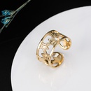 Fashion New Stainless Steel Hollow Female Star Opening Adjustable Ringpicture8