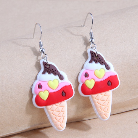 Fashion Simple Ice Cream Sweet Heart Geometric Alloy Earrings's discount tags
