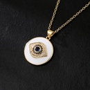 Fashion Copper 18K Gold Clavicle Chain Zircon Oil Dripping Devils Eye Necklacepicture8