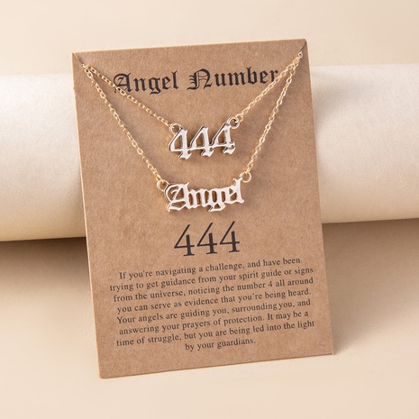 Combination Digital Belt Card Lucky Letter Number Alloy Clavicle Chain's discount tags