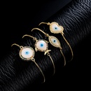 Fashion Copper 18K Gold Plating Zircon Oil Dripping Devils Eye Adjustable Braceletpicture11