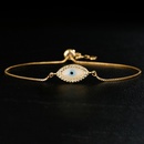 Fashion Copper 18K Gold Plating Zircon Oil Dripping Devils Eye Adjustable Braceletpicture6