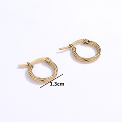 New Fashion Small Geometric Simple Plating 18K Gold Stainless Steel Earring