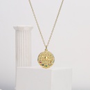 Fashion Copper 18K Gold Plating Zircon Oil Dripping Devils Eye Pendant Necklacepicture8