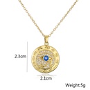 Fashion Copper 18K Gold Plating Zircon Oil Dripping Devils Eye Pendant Necklacepicture10