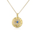 Fashion Copper 18K Gold Plating Zircon Oil Dripping Devils Eye Pendant Necklacepicture13