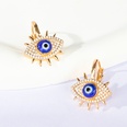 New Fashion Creative Simple Copper Plating 18K Gold Retro Inlaid Zircon Devils eye Earringspicture8