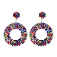 fashion jewelry handwoven resin rice beads bohemian retro circle earringspicture16