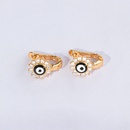 Fashion Simple Devils eye Plating 18K Gold Retro Inlaid Zircon Copper Earringspicture7