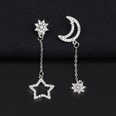 Fashion Ornament Inlay Rhinestone  Asymmetric Star and Moon Stud Earringpicture11