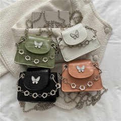 Mini Women's New Stone Pattern Retro Bow Butterfly Chain Shoulder Messenger Bag