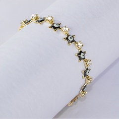 Simple Fashion Creative Star Devil's Eye Plated 18K Gold Alloy Bracelet