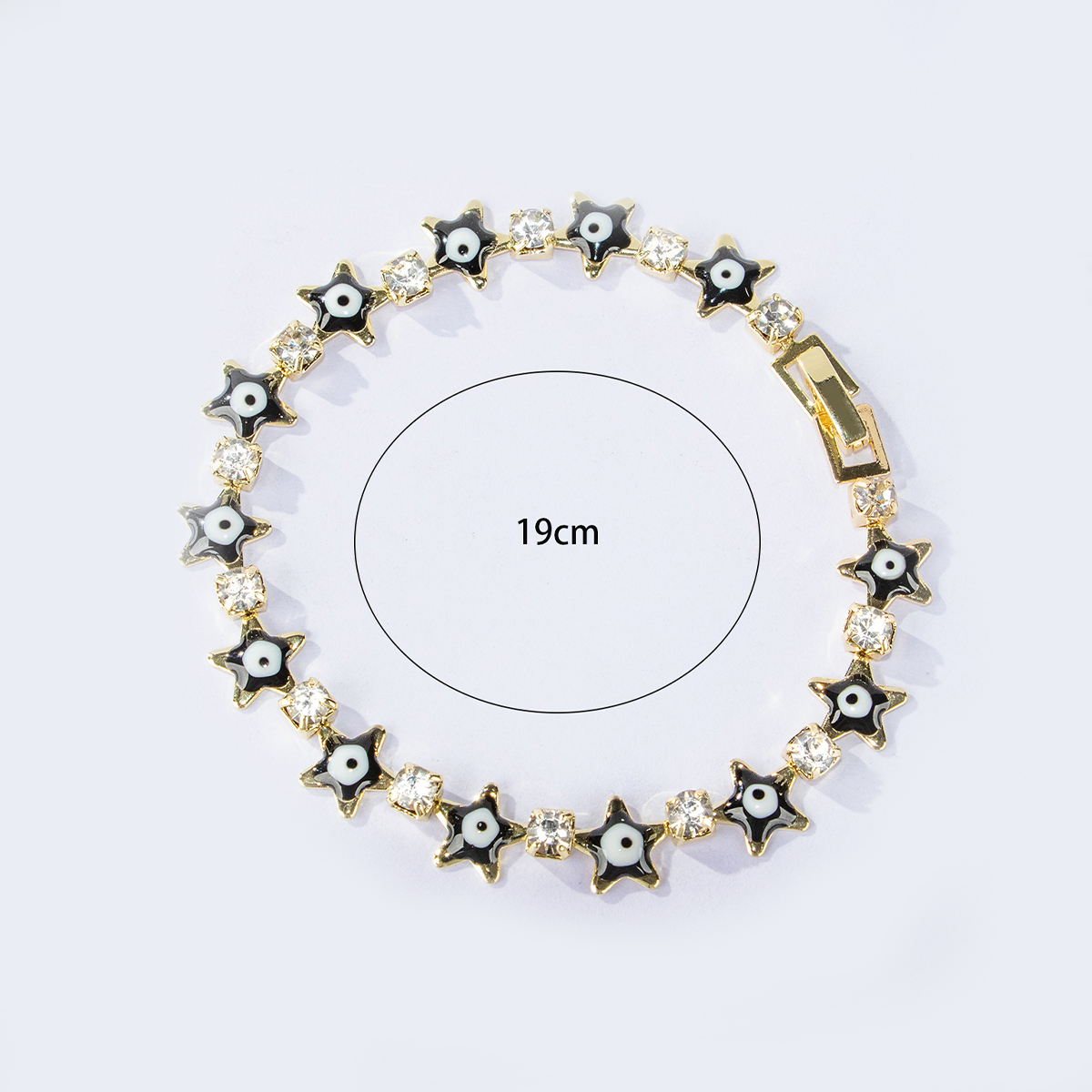 Einfache Art Und Weise Kreative Sterne Teufel Auge berzogene 18K Gold Legierung Armbandpicture3