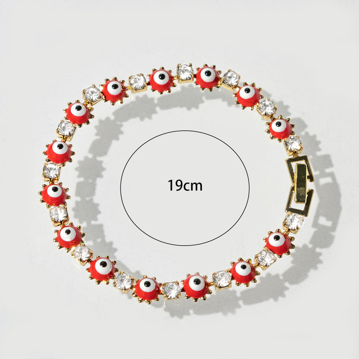 Mode Einfache Kreative runde Teufel Auge berzogene 18K Gold Kupfer Armbandpicture2