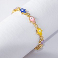 2022 New Simple Fashion Creative Palm Devils Eye Inlaid Zircon Plated 18K Gold Copper Braceletpicture8