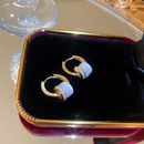 Fashion Opal Zircon Geometric Copper Earrings Women Simple Wholesalepicture10