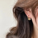Fashion Opal Zircon Geometric Copper Earrings Women Simple Wholesalepicture9