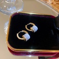 Fashion Opal Zircon Geometric Copper Earrings Women Simple Wholesalepicture12