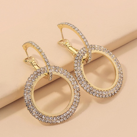 Pendientes de diamantes de imitación pendientes geométricos de las mujeres's discount tags