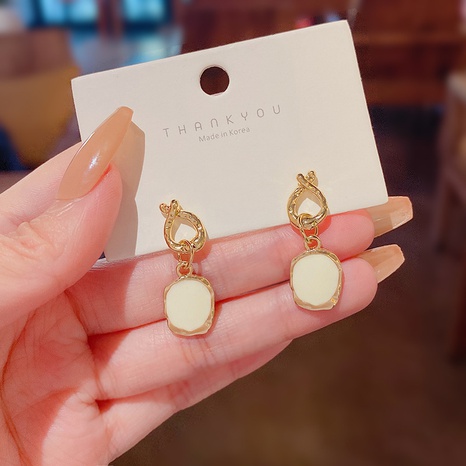 Retro Tropft Öl Geometrische metall Ohrringe für Frauen's discount tags