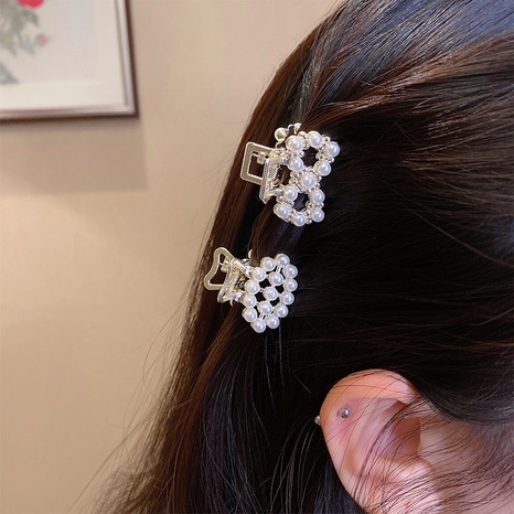 Moda perla en forma geométrica pequeño Clip de mandíbula Simple Mini horquilla accesorios para el cabello's discount tags