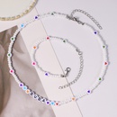 Mode Neue Handgemachte Reine Weie Perle Herz Kreative Buchstaben Halskette Armband Setpicture10