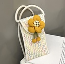 Cute New Woven Flower Womens Bag Crossbody Phone Shoulder Bagpicture6