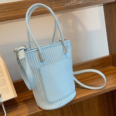 Summer New Fashion Messenger Bag Texture Portable Bucket Bag