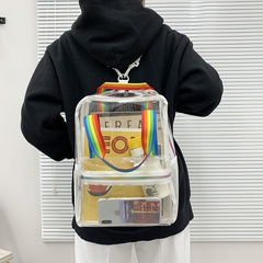 Summer New PVC Plastic Transparent Backpack Fashion Large-Capacity Backpack