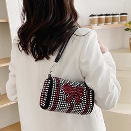 Fashion Rhinestone Bow Womens Bag Diamond Embedded Simple Portable Shoulder Messenger Bagpicture10